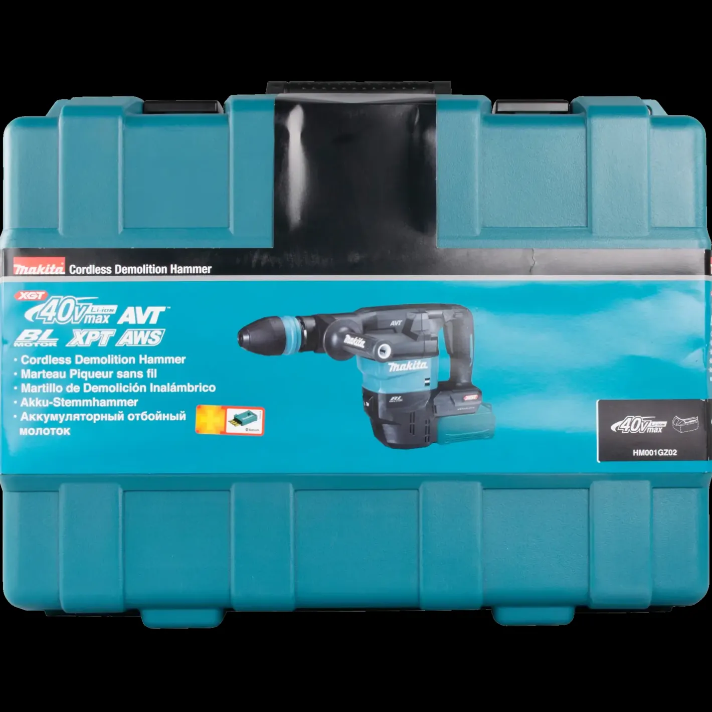 Makita HM001GZ02 mejselhammer XGT 40V inkl. 2 batterier og lader* Mejselhamre