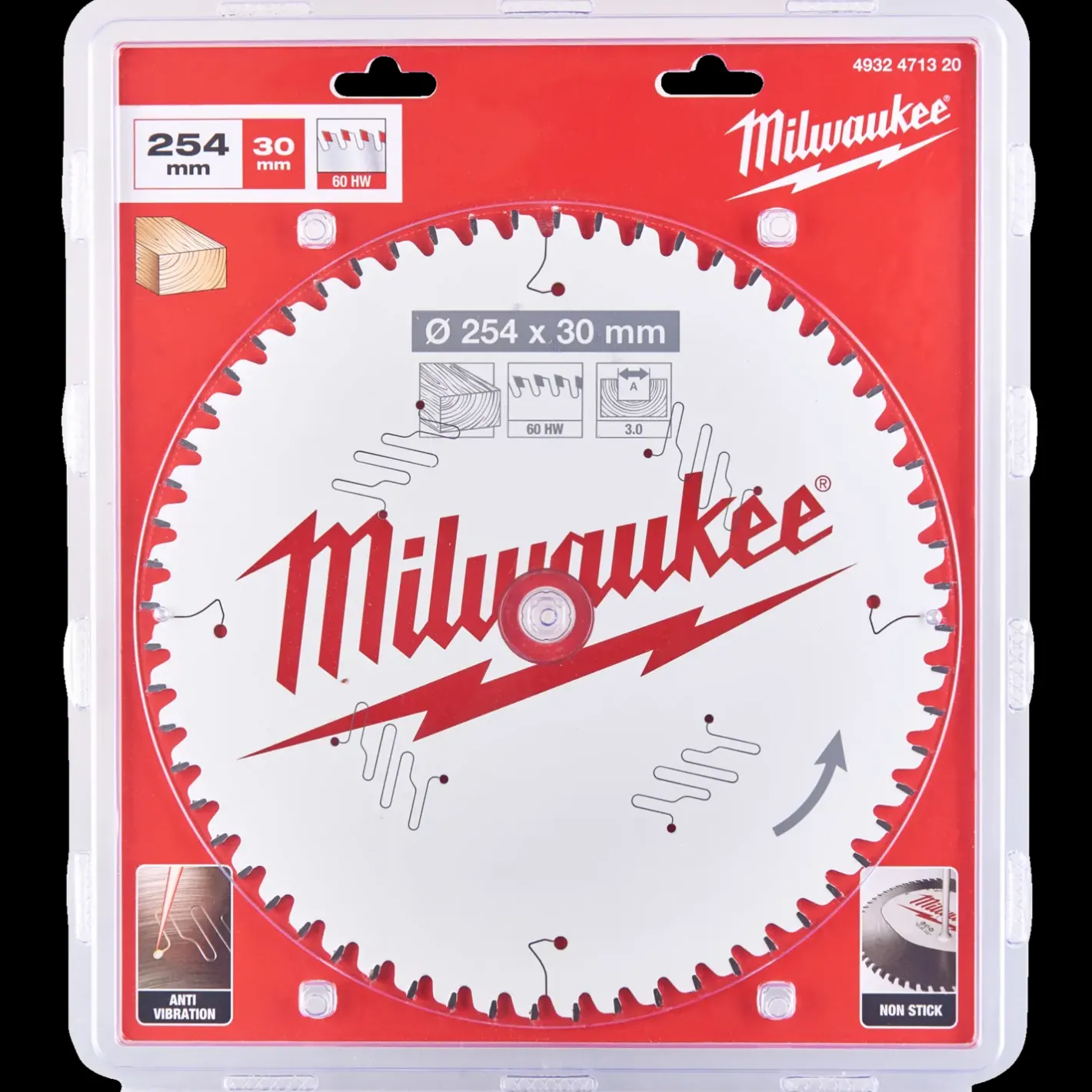 Milwaukee CSB MS W rundsavsklinge Ø254x30x3,0 mm 60 tænder til træ* Rundsavklinger