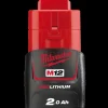 Milwaukee M12 B2 12V 2.0 Ah batteri* Batterier Og Opladere
