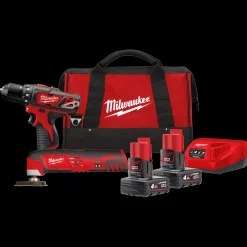 Milwaukee M12 BPP2D-402B bore/skruemaskine og multicutter* Bore- Og Skruemaskiner|Multicuttere