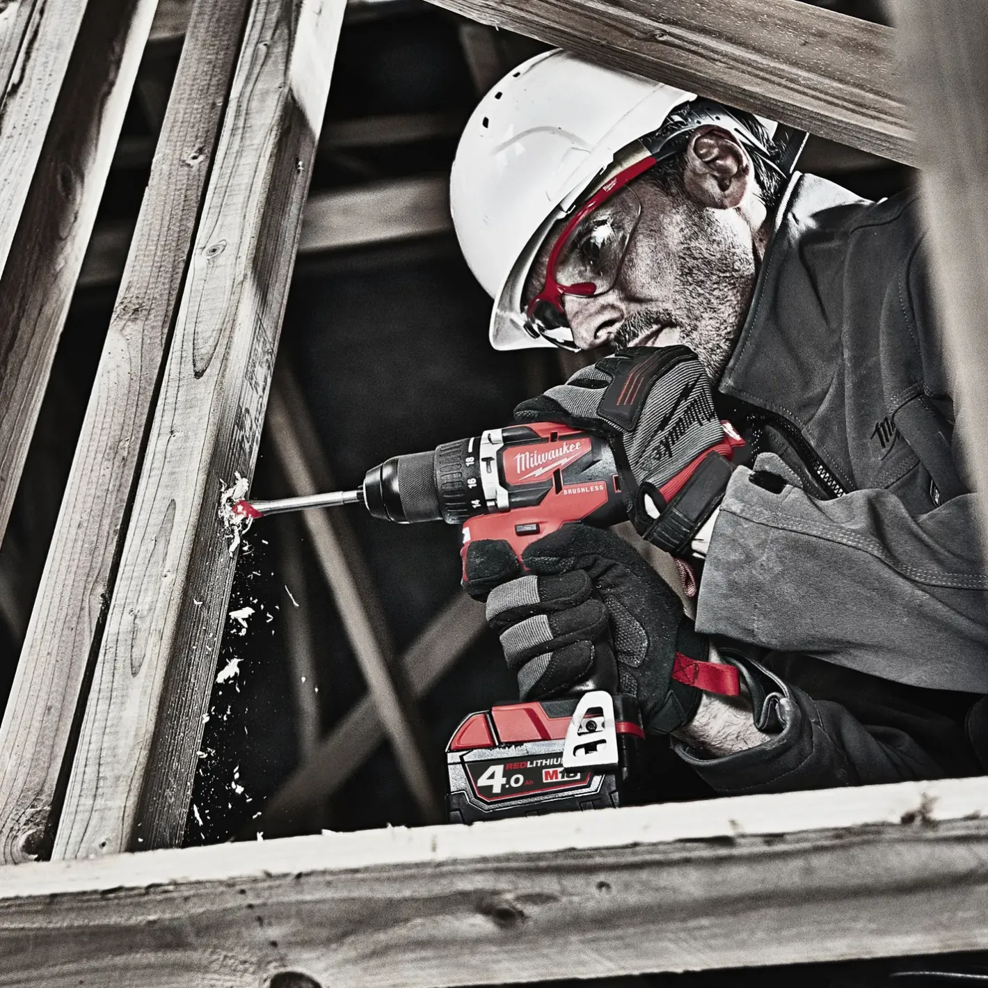 Milwaukee M18 CBLPD-422C 18V slagboremaskine 1x4.0 + 1x2.0 Ah inkl. kuffert* Bore- Og Skruemaskiner