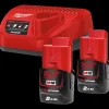 Milwaukee M12 NRG-202 batterisæt 12V* Batterier Og Opladere