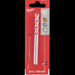 Milwaukee premium murbor med karbidspids 6x100 mm* Bor- Og Borsæt