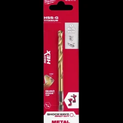 Milwaukee Red Hex shockwave™ HSS-Tin metalbor 6,5 mm* Bor- Og Borsæt