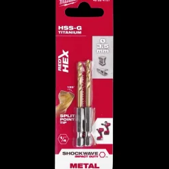 Milwaukee Red Hex shockwave™ HSS-Tin metalbor 3,5 mm* Bor- Og Borsæt