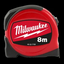Milwaukee S8/25 mm slimline målebånd 8 m* Måleværktøj Og Opmærkning