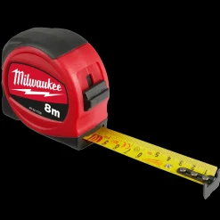 Milwaukee S8/25 mm slimline målebånd 8 m* Måleværktøj Og Opmærkning