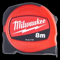 Milwaukee S8/25 mm slimline målebånd 8 m* Måleværktøj Og Opmærkning