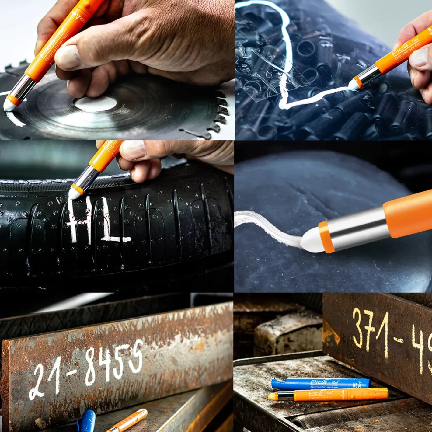 Pica Gel signalmarker permanent hvid* Kontorartikler|Tilbehør Til Kontor Og Værksted