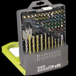 Ryobi bor- og bitssæt 86 dele* Bits- Og Bitssæt