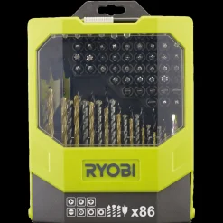 Ryobi bor- og bitssæt 86 dele* Bits- Og Bitssæt