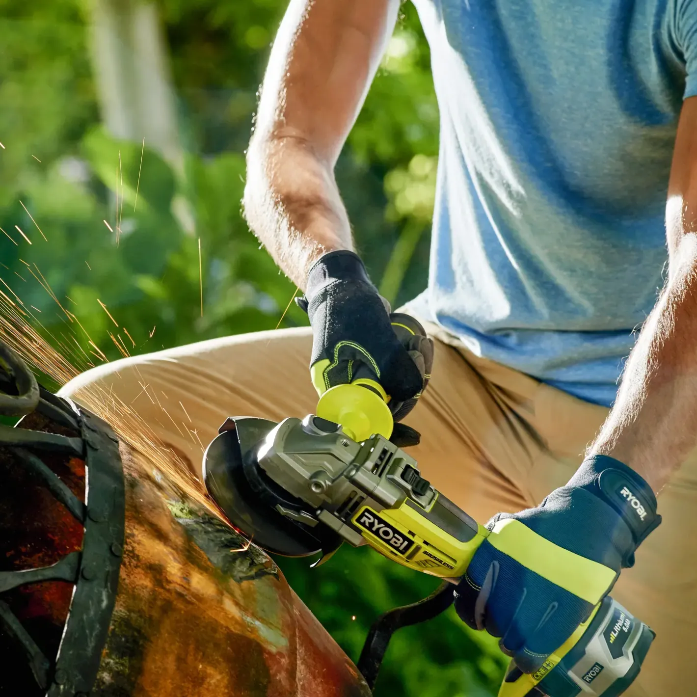 Ryobi R18AG7-0 akku vinkelsliber Ø125 mm 18V ONE+ solo* Vinkelslibere