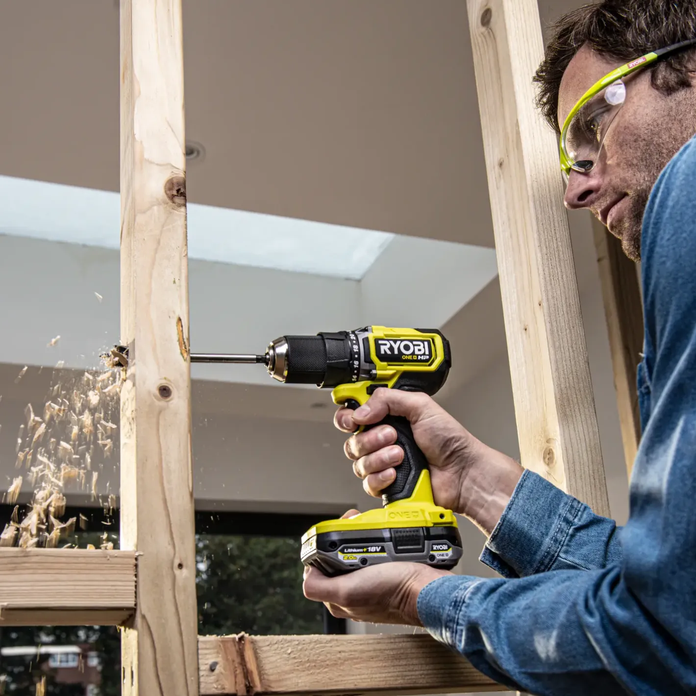Ryobi RDD18C-220S bore-/skruemaskine inkl. 2 x 2,0 Ah 18V ONE+* Bore- Og Skruemaskiner
