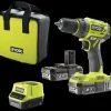 Ryobi R18DD7-220S bore-/skruemaskine 18V ONE+ 2x2,0 Ah* Bore- Og Skruemaskiner