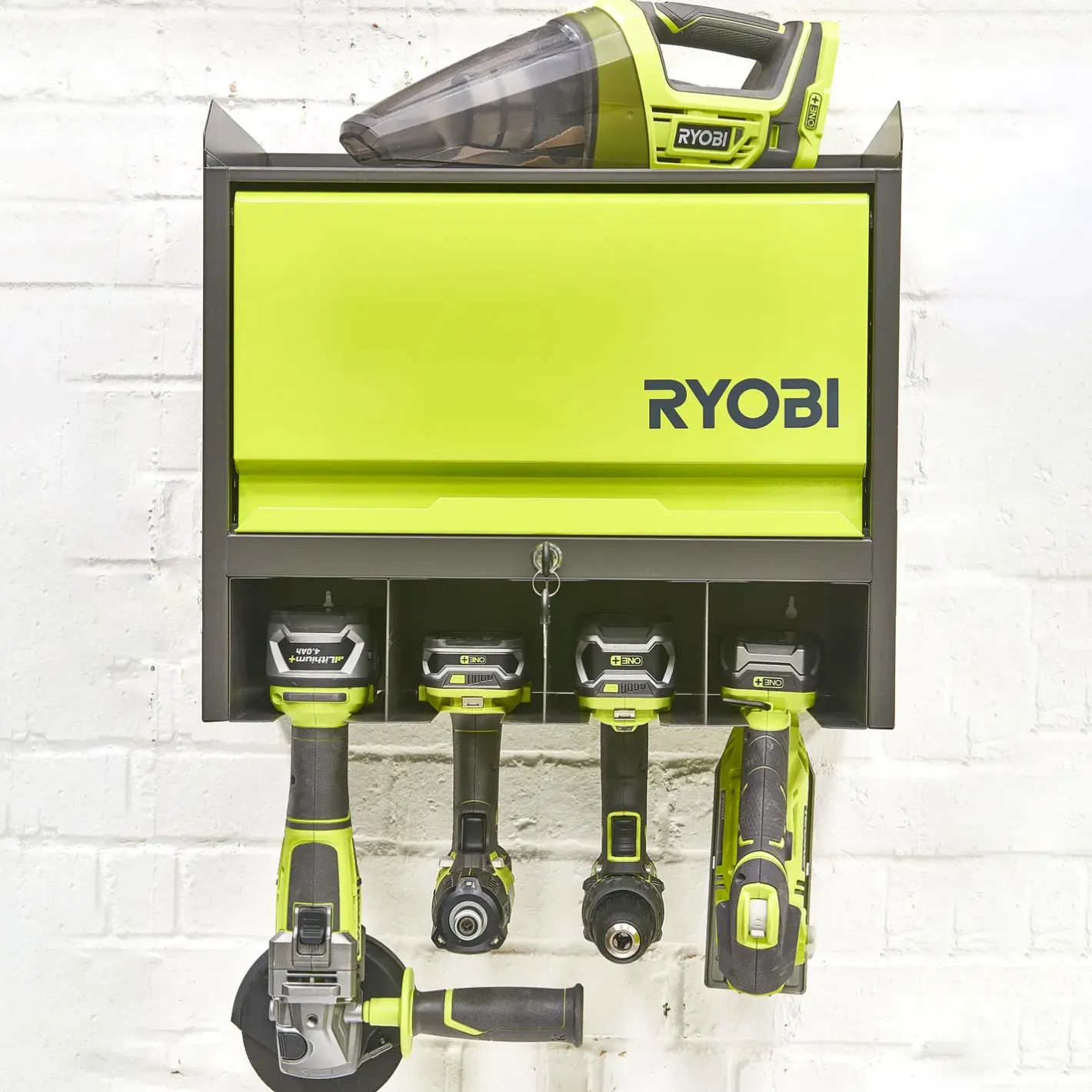 Ryobi RHWS-01 værktøjsskab til væg med låge* Arbejdsborde Og Reoler