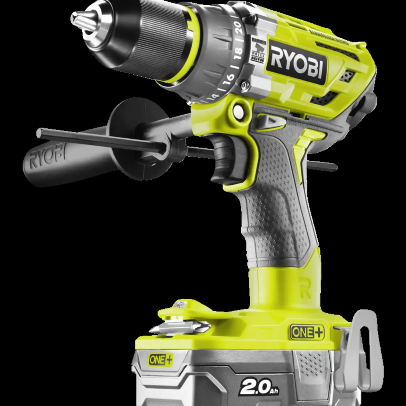 Ryobi R18PD7-220B akku slagbore-/skruemaskine 2x2,0 Ah 18V ONE+* Bore- Og Skruemaskiner