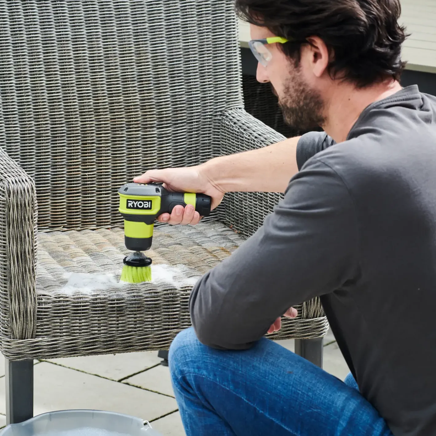 Ryobi RSCR4-0 4V USB Lithium™ Rengøringsbørste* Rengøringsartikler|Tilbehør Til Kontor Og Værksted