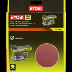 Ryobi SD150A10 slibeskiver Ø150 mm K80 10 stk* Sliberondeller Og Slibeark