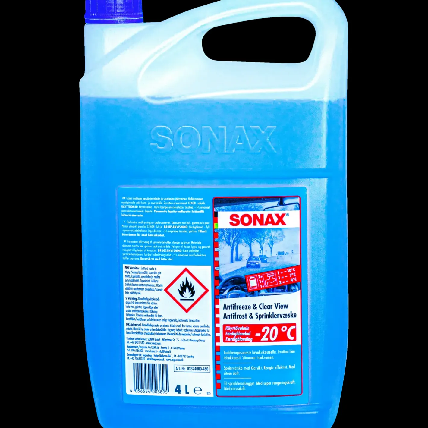 Sonax anti frost sprinklervæske 4 L* Auto Reservedele Og Forbrugsvarer
