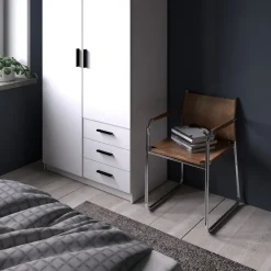 Tvilum Sprint garderobeskab m/2 låger og 3 skuffer hvid* Garderobe|Tilbehør Til Kontor Og Værksted
