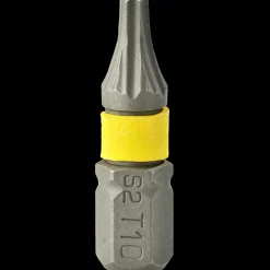 Staco 1/4" TX10 bit gul 25 mm 30 stk.* Bits- Og Bitssæt