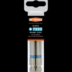 Staco bit TX25 89 mm farvekode blå 8 stk* Bits- Og Bitssæt