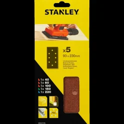 Stanley White Alox slibeark 93x230 mm 5 stk ass.* Sliberondeller Og Slibeark