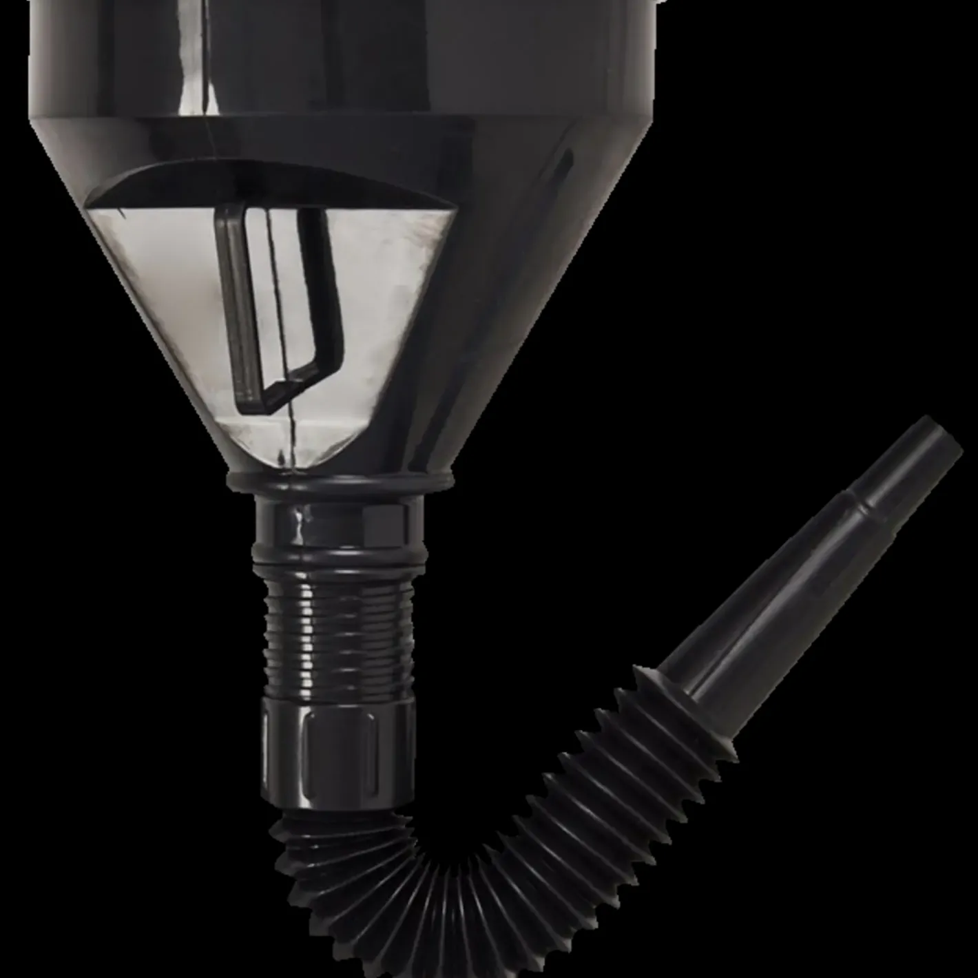 Schou Tragt m/flextud Ø145 mm sort* Autotilbehør