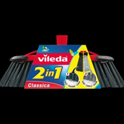 Vileda Classic 2in1 kost u/skaft sort/grå* Rengøringsartikler|Tilbehør Til Kontor Og Værksted