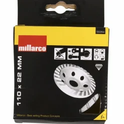 Millarco Work>it diamantskrubskive Ø110x22 mm* Klinger Til Vinkelslibere